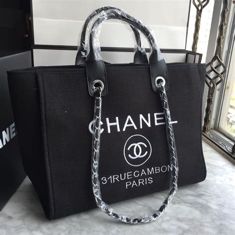 chanel handbag with black interior|chanel canvas tote handbags.